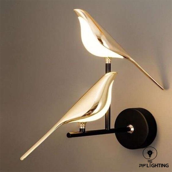 چراغ دیواری پرنده دوتایی مدل Bird