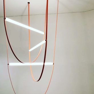 لوستر چرم سه تایی Wire Line 3